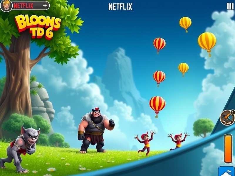 Bloons TD 6 Netflix version running on PC through emulator