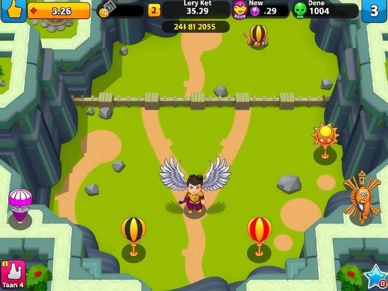 Bloons TD 6 gameplay screenshot showing multiple monkey towers attacking MOAB-class bloons