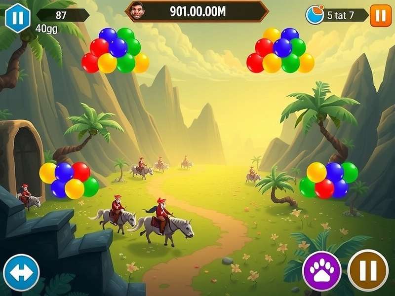 Desperado Dartling Gunner attacking a large wave of bloons in Bloons TD 6