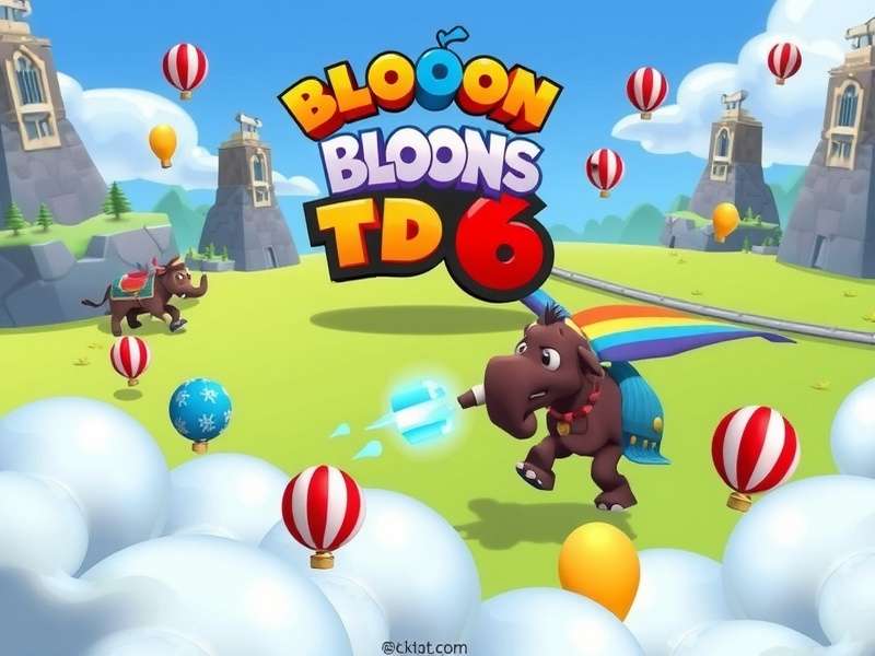 Bloons TD 6 gameplay screenshot showing monkeys popping bloons