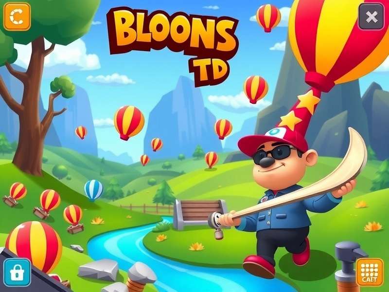 Bloons TD 6 gameplay on laptop screen