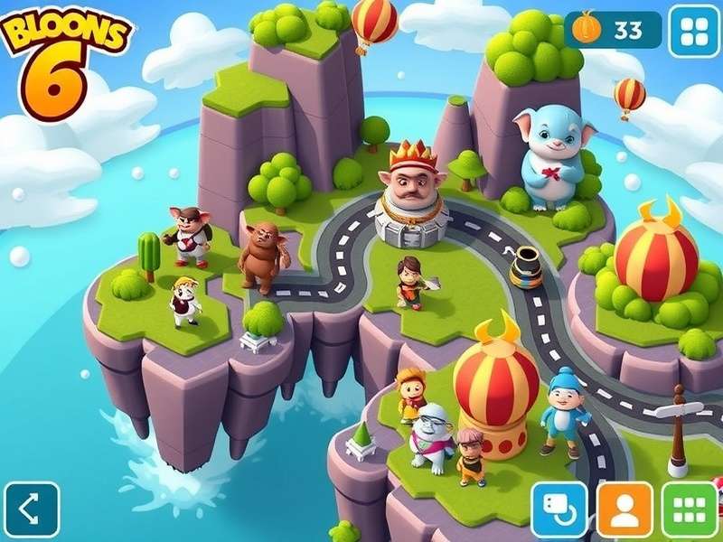 Bloons TD 6 gameplay on laptop