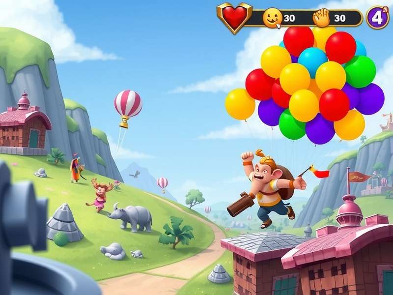 Bloons TD 6 gameplay on PC showing colorful towers and bloons