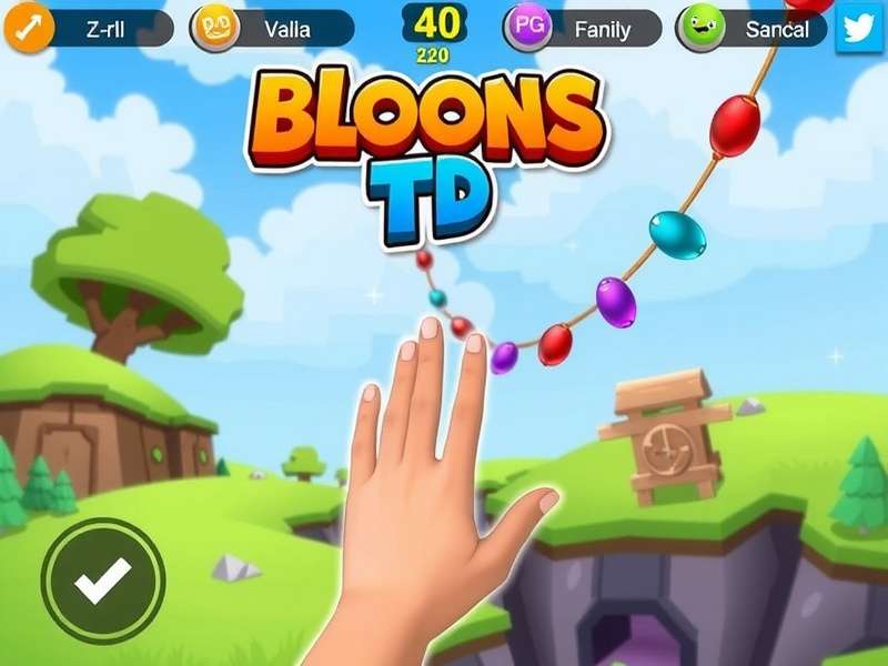 Bloons TD 6 APK running on Android smartphone showing gameplay