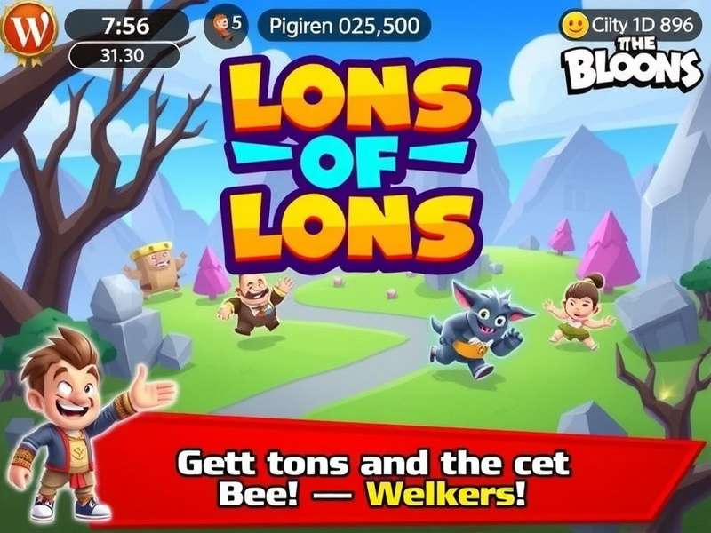 Bloons TD 6 Gameplay on Mobile Screen showcasing monkeys and bloons