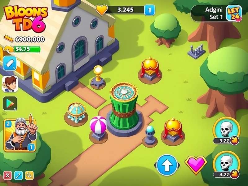 Bloons TD 6 gameplay screenshot showing monkeys popping bloons