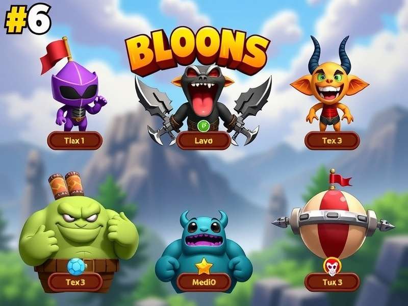 Creative modding interface for Bloons TD 6 showing custom tower designs