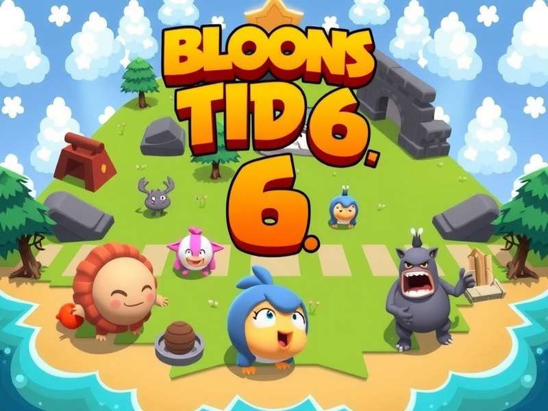 Bloons TD 6 gameplay screenshot showing monkey towers popping bloons