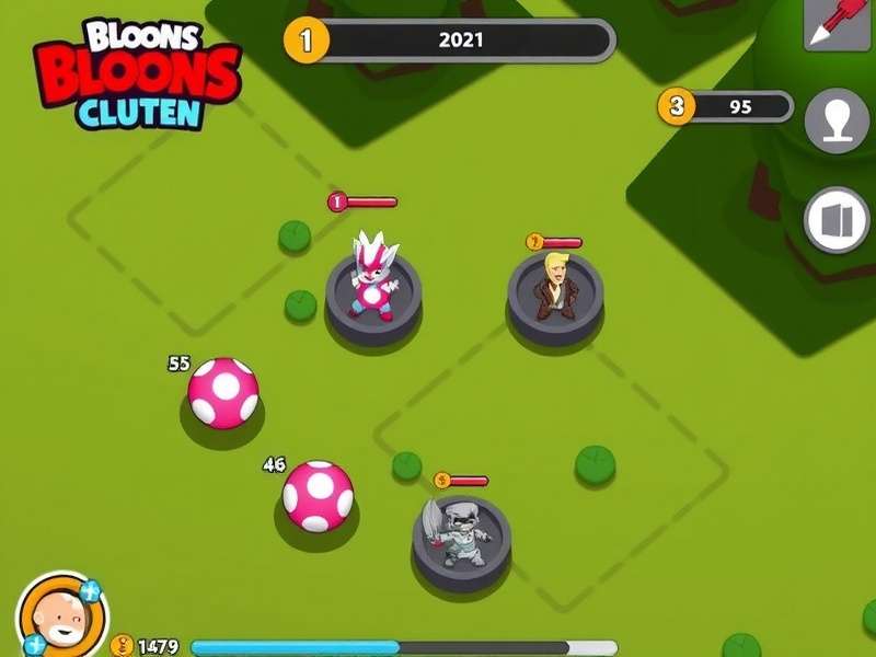 Bloons TD 6 gameplay screenshot showcasing various monkey towers fighting bloons