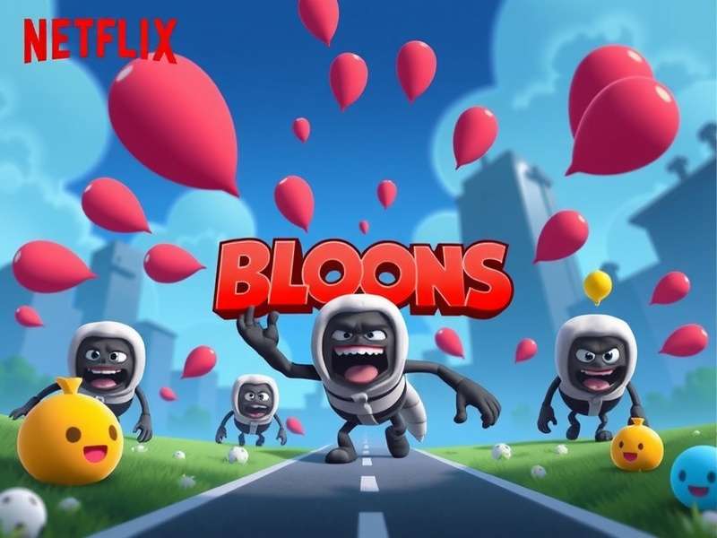 Bloons TD 6 Netflix PC gameplay screenshot showing towers and bloons