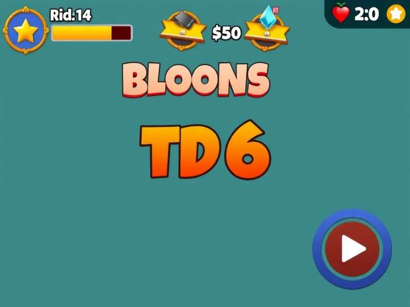 Bloons TD 6 gameplay screenshot showing monkey towers defending against bloons