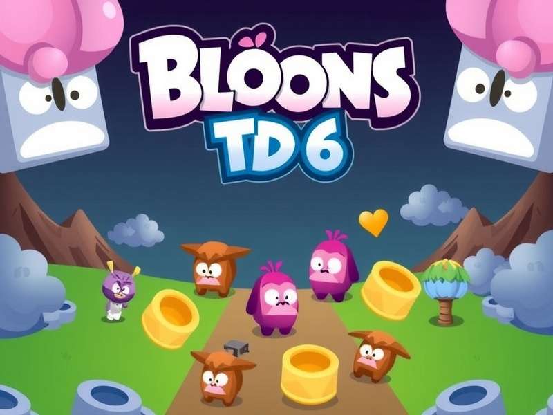 Bloons TD 6 gameplay on iOS device showing monkeys and bloons