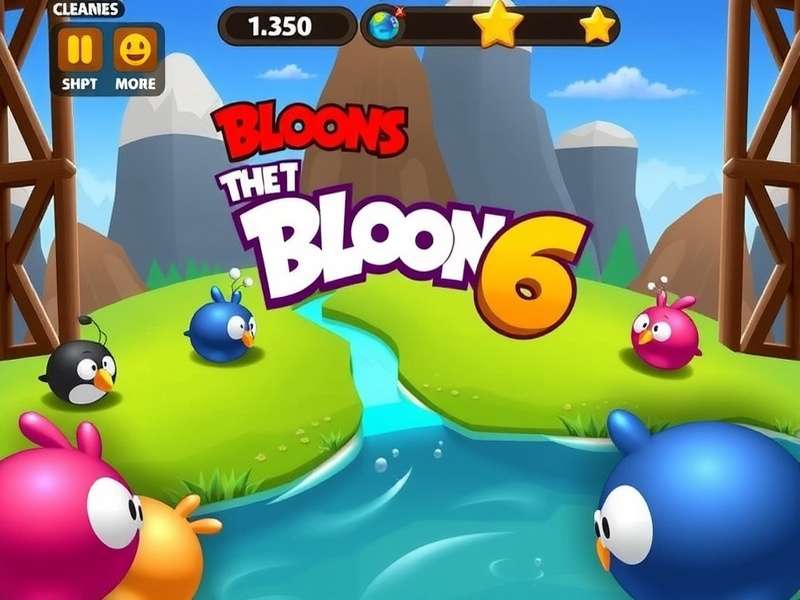 Bloons TD 6 gameplay on Chromebook laptop with monkey towers and bloons popping
