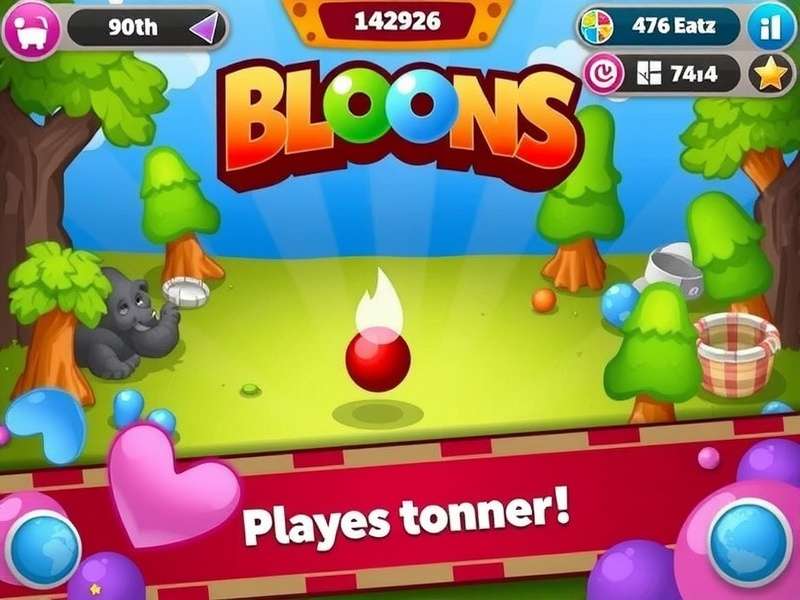 Bloons TD 6 gameplay with heroes and bloons popping on a map