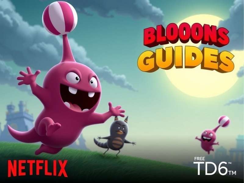 Bloons TD 6 Netflix Edition hero lineup and tower defense action