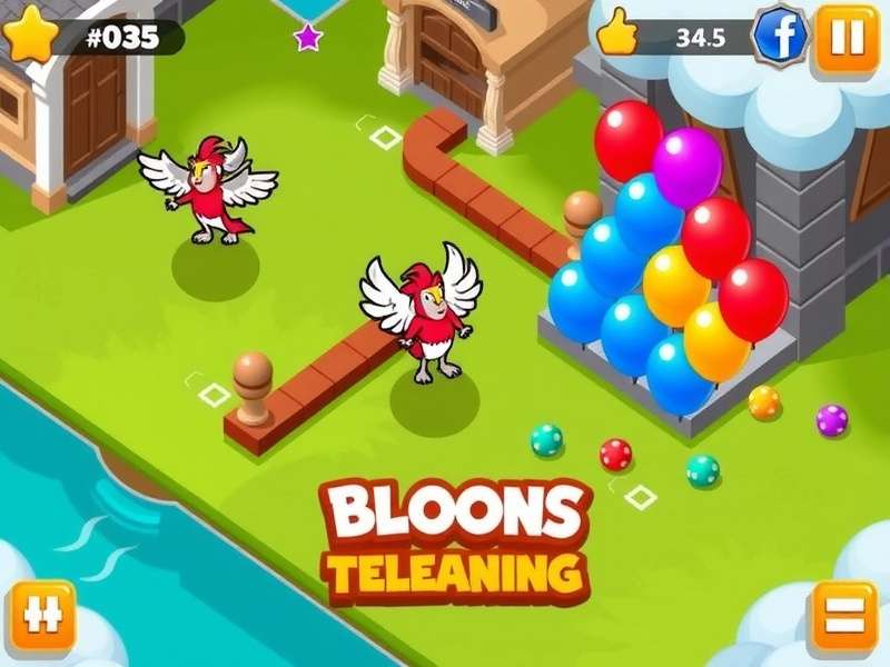 Bloons TD 6 gameplay showing monkeys and bloons in action